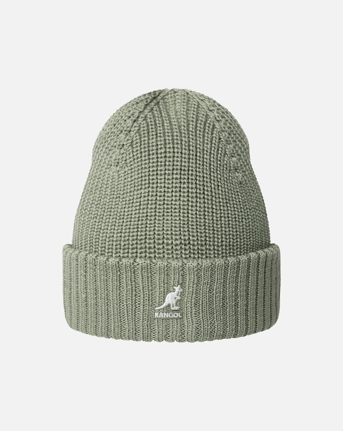 Kangol Merino Wool Rib Beanie in sage green