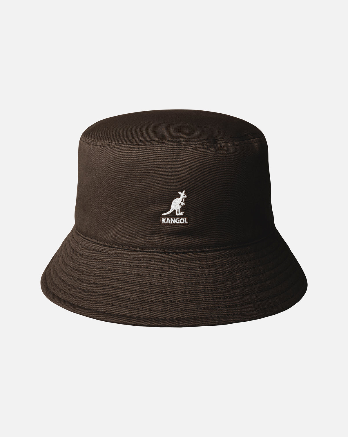 Kangol Washed Bucket Hat in coffee bean