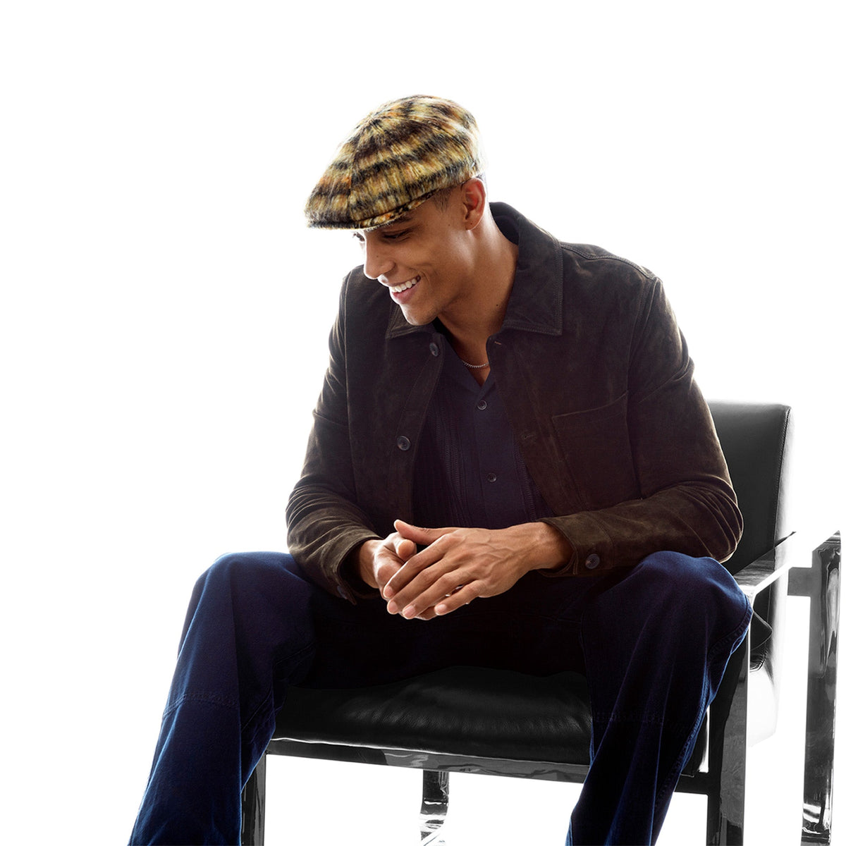 Bailey 1922 Gael Dockman cap in tan multi wool blend