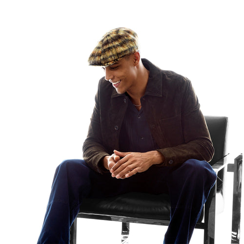 Bailey 1922 Gael Dockman cap in tan multi wool blend