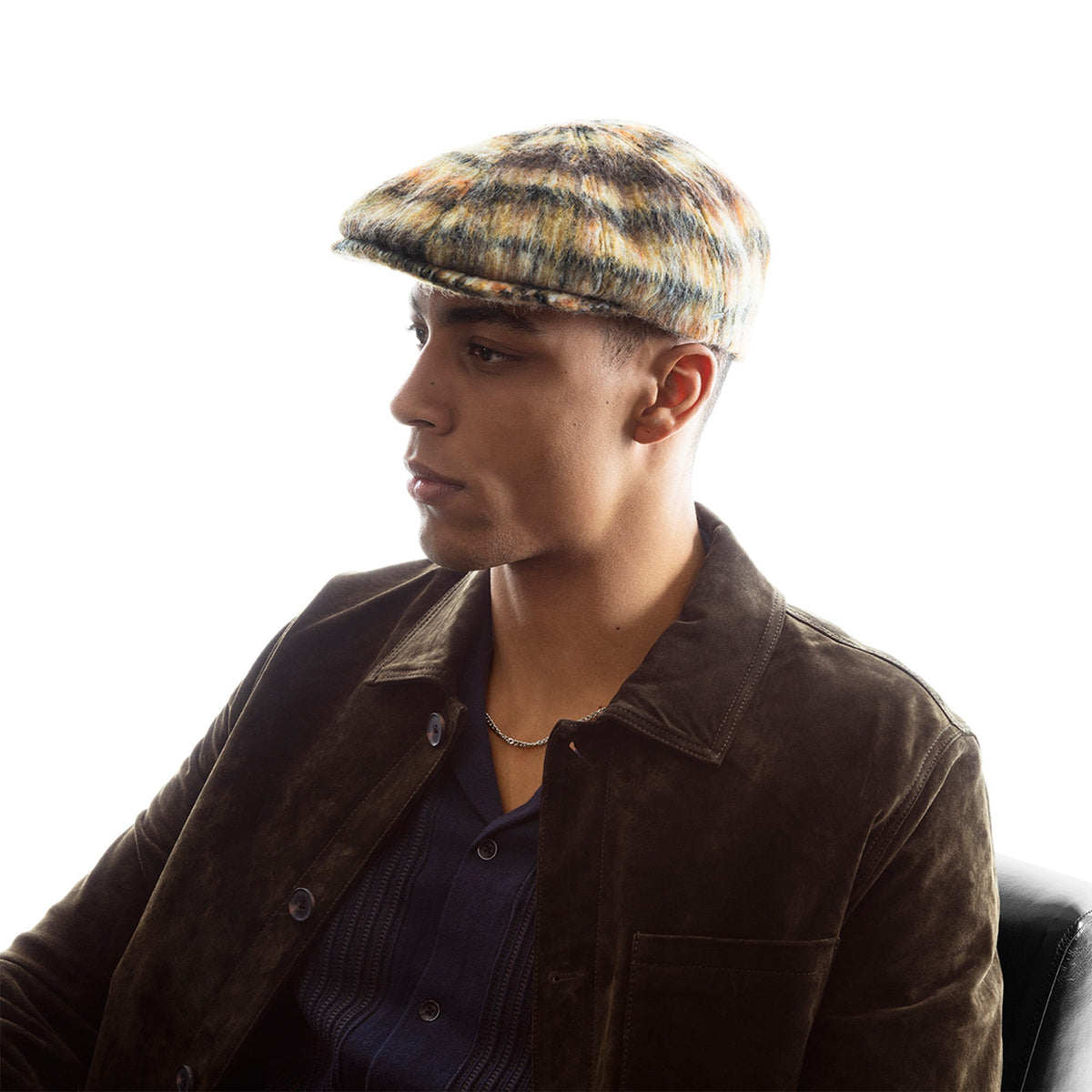 Bailey 1922 Gael cap in tan multi, detail view