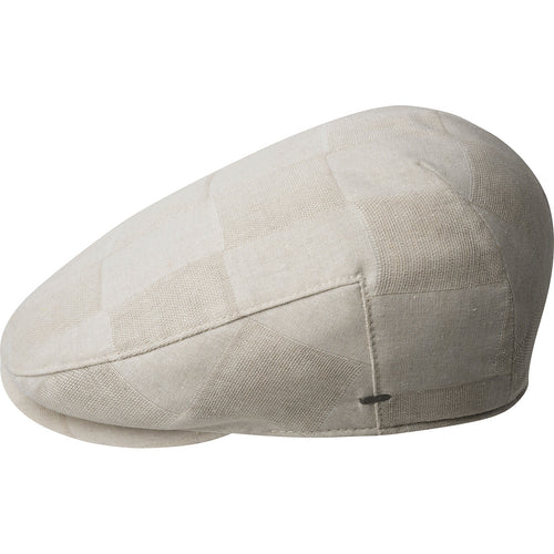 Bailey 1922 Clave flat cap in ecru checker weave